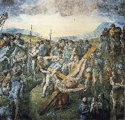 Michelangelo Buonarroti The crucifixion of the Hl. Petrus oil